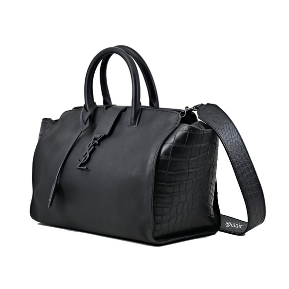 Saint Laurent Monogram Downtown Cabas Leather Bag - Picture 2 of 8